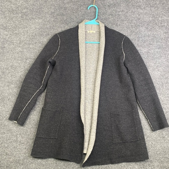Eileen Fisher Sweaters - Eileen Fisher Merino Wool Cashmere Blend Open Front Cardigan Gray Charcoal M